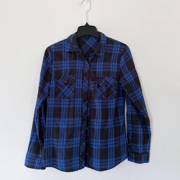 Plaid Soft blouse, Button down shirt - Picture 1 of 8